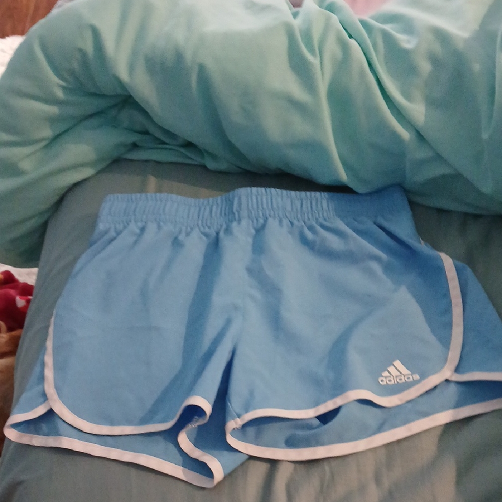 Adidas Blue Athletic Shorts Lightweight Performance